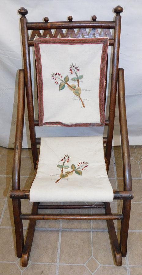 Antique Folding Rocker: Antique Folding Rocker. 33" H