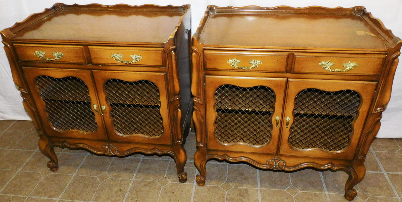 Pair French Cherry Night Stands (1 of 4)