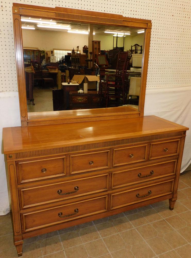 Walnut Dresser W/ Mirror By Link Taylor (1 of 6)