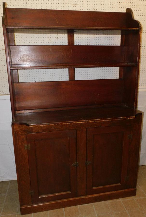 Antique 2 Part Pine Cabinet (1 of 5)