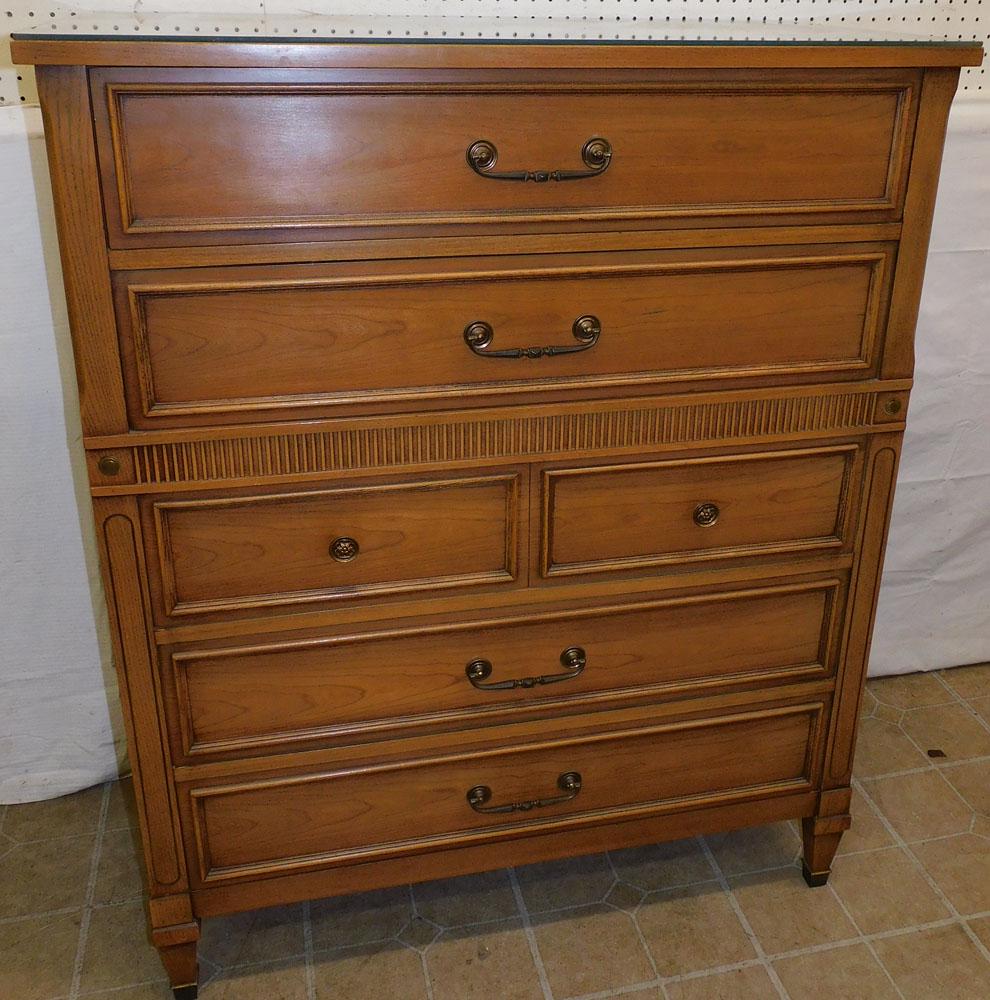 Walnut 5 Drawer Chest By Link Taylor (1 of 6)