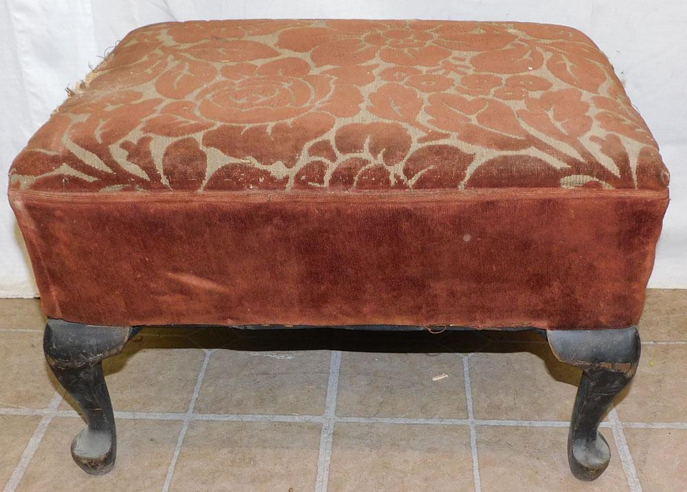 Queen Ann Upholstered Ottoman (1 of 3)