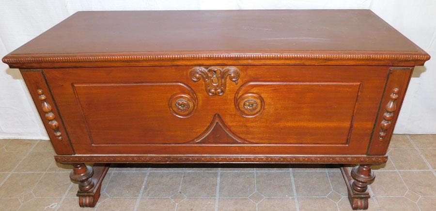 Walnut Blanket Chest: Walnut Blanket Chest. 45" W 19" D 23 3/$" H
