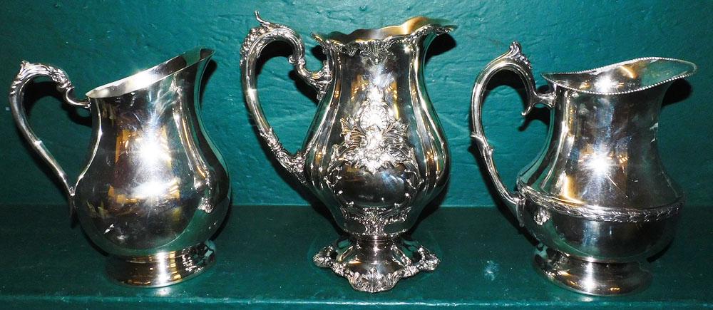 Three Silver Plate Pitchers (1 of 4)