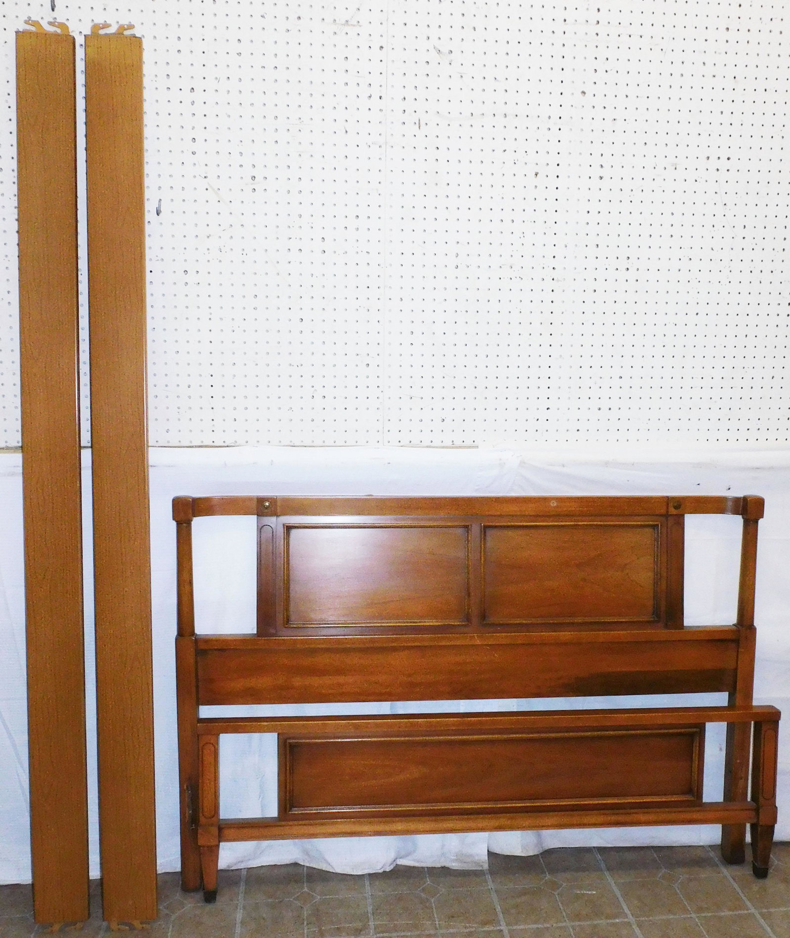 Walnut Double Bed By Link Taylor: Walnut Double Bed By Link Taylor. 56" W 38" H