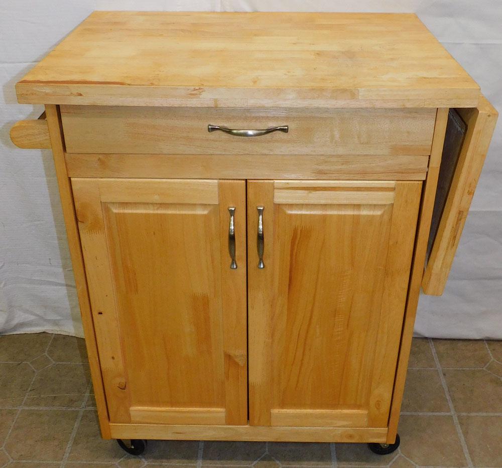 Maple Rolling Kitchen Cabinet (1 of 3)