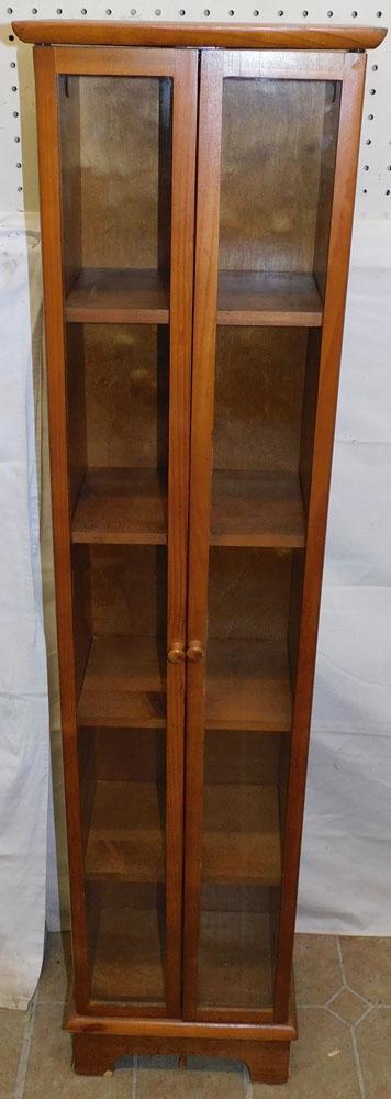 Diminutive Pine Glass Door Cabinet (1 of 3)