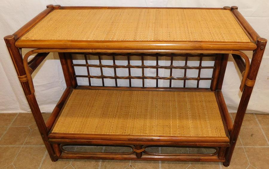 Two Tier Rattan Shelf (1 of 3)