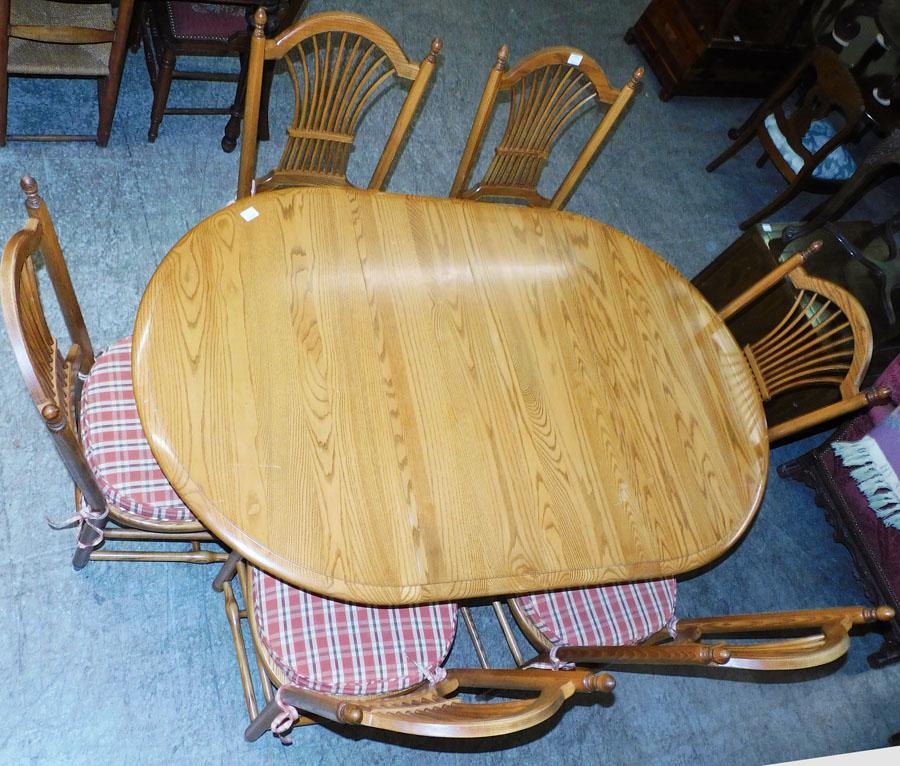 7 Pc Oak Dining Set (1 of 5)