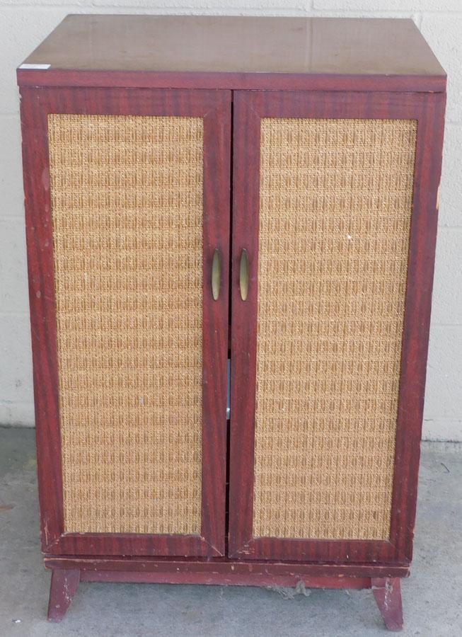 Mahogany Modern Cabinet: Mahogany Modern Cabinet. 22 1/2" W 18 1/4" D 35 1/2" H