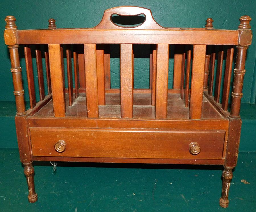 Mahogany Magazine Stand: Mahogany Magazine Stand. 24 1/2" W 13 3/4" D 22" H