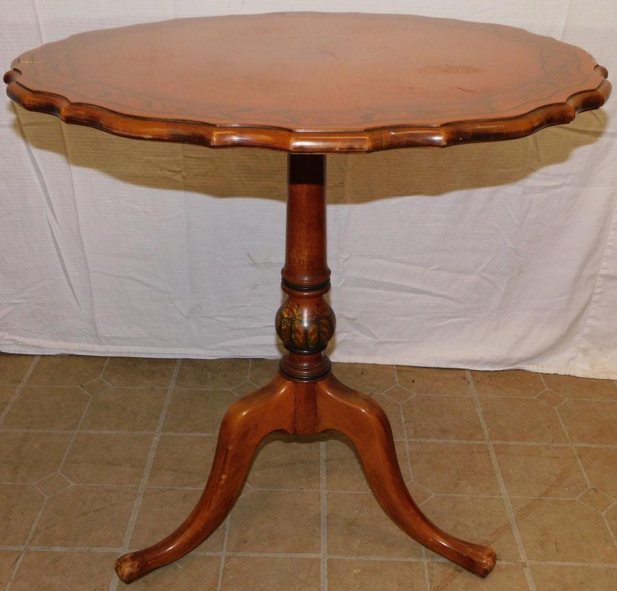 Paint Decorated Tilt Top Tea Table (1 of 4)