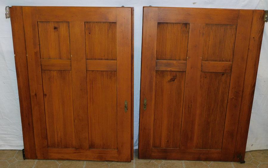 Two Pine Fluted Cabinet Doors (1 of 4)