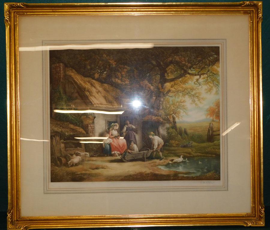 Framed Farm Scene Print (1 of 4)