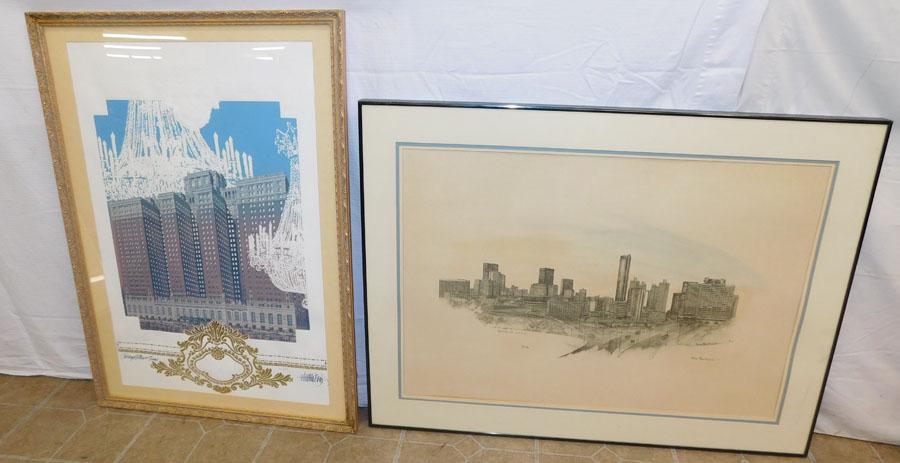 Two Pencil Signed Mid-Century Modern Framed Prints (1 of 8)