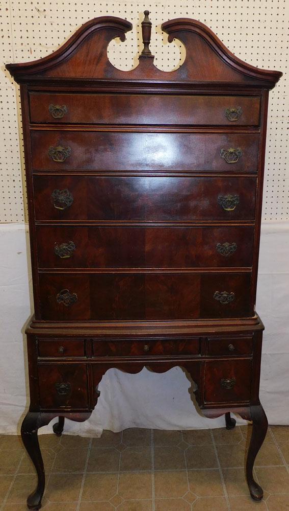 Queen Ann Mahogany High Boy (1 of 4)