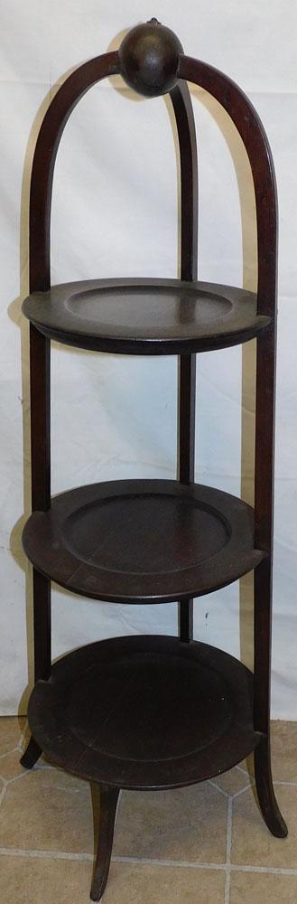 Mahogany Muffin Stand: Mahogany Muffin Stand. 35 1/2" H
