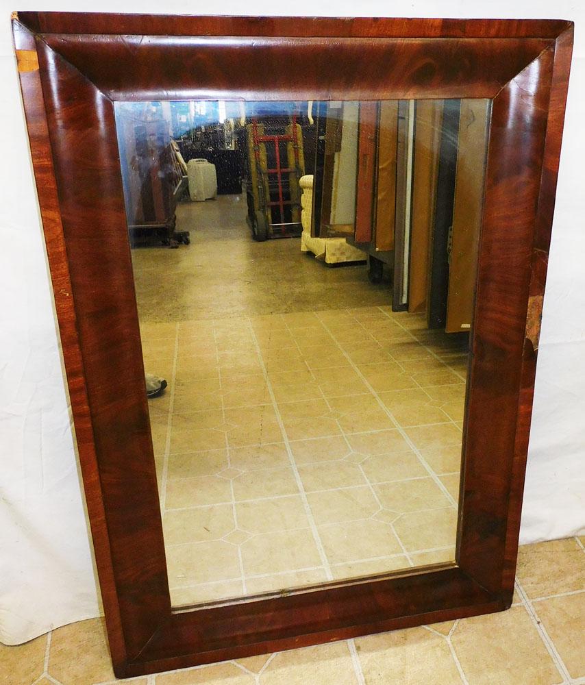 Antique Mahogany Ogee Framed Mirror (1 of 4)