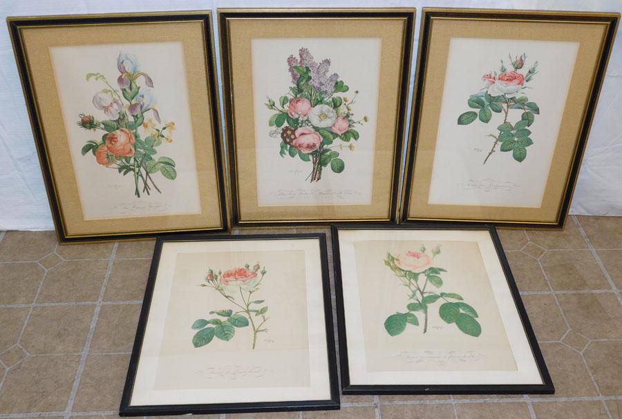 Lot 5 Framed Botanical Prints (1 of 4)