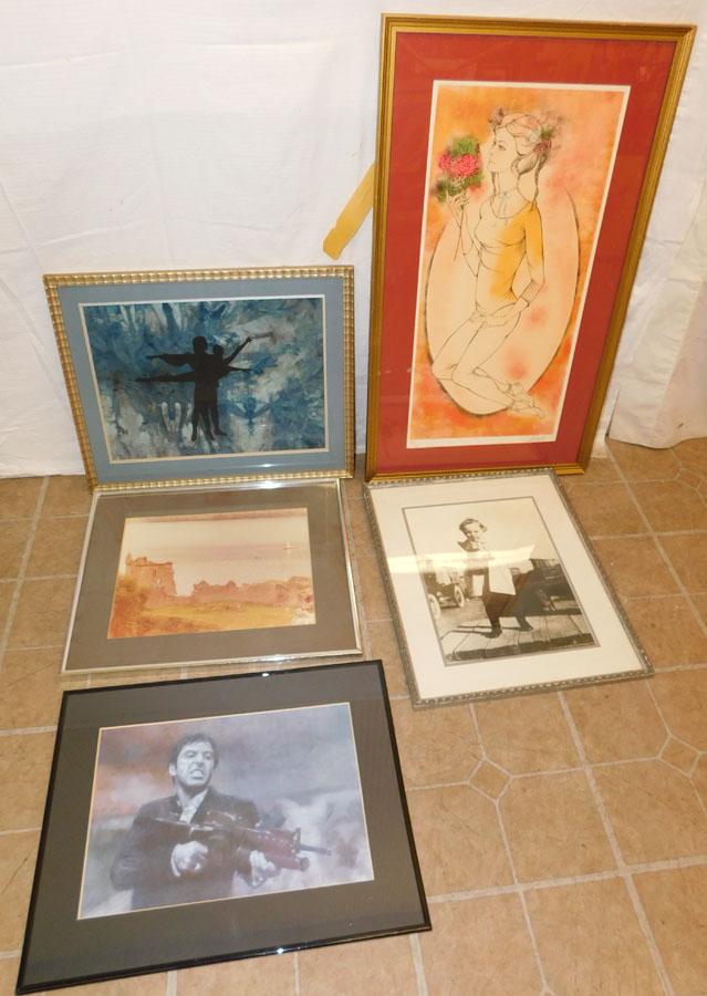 Lot Five Framed Prints (1 of 8)