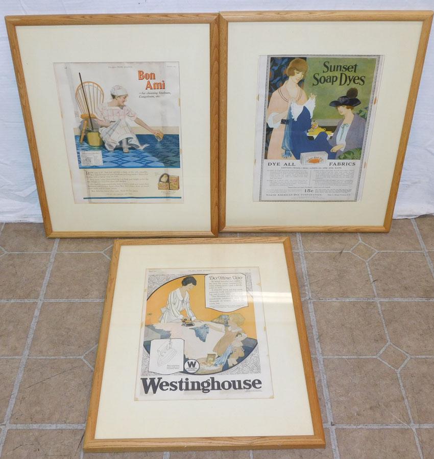 Lot Three Framed Advertisings (1 of 4)