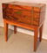 138: Rosewood brass bound lap desk on stand.