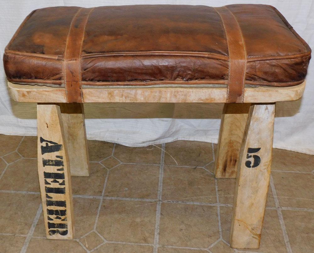 Leather Upholstered Bench (1 of 2)