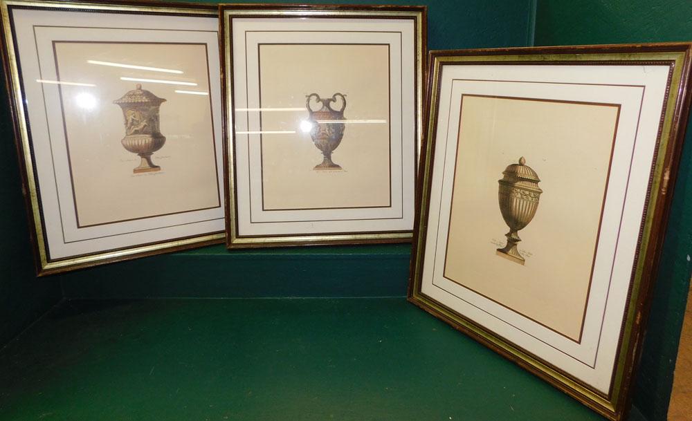 3 Framed Urn Engravings (1 of 5)