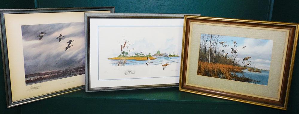 3 Framed Duck Prints, (2 Pencil Signed & Numbered) (1 of 8)