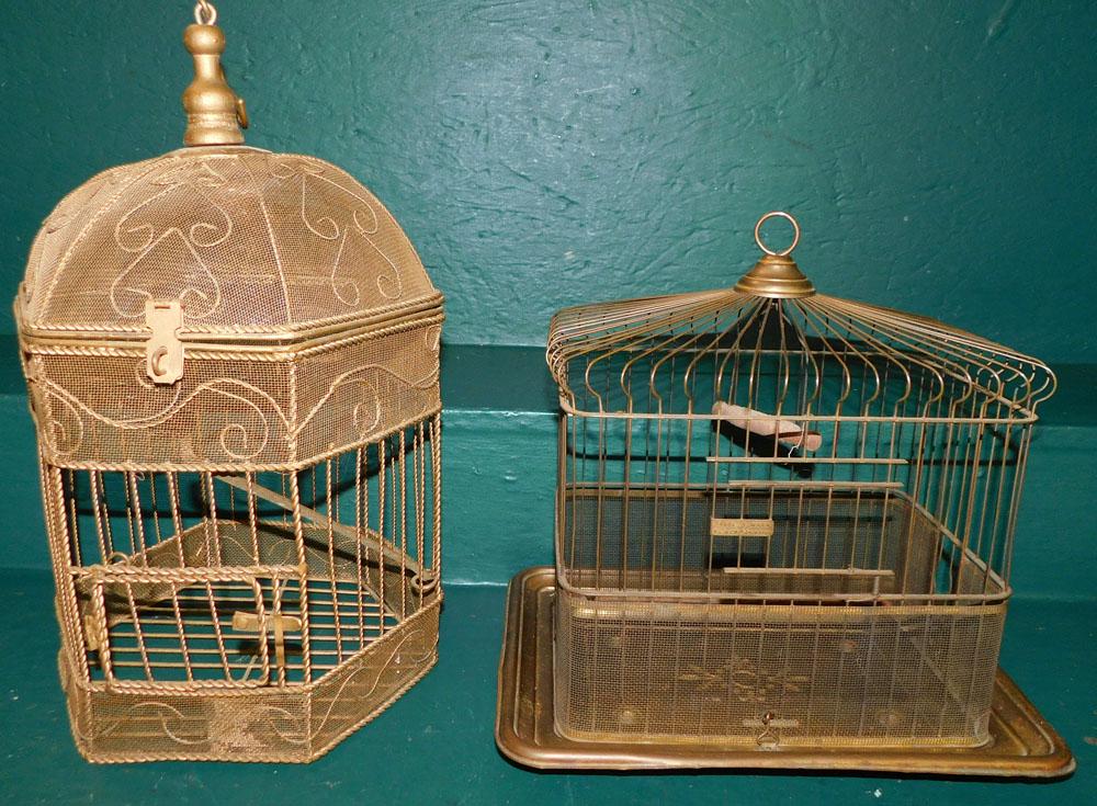 Wire Mesh Bird Cage & Brass Bird Cage (1 of 5)