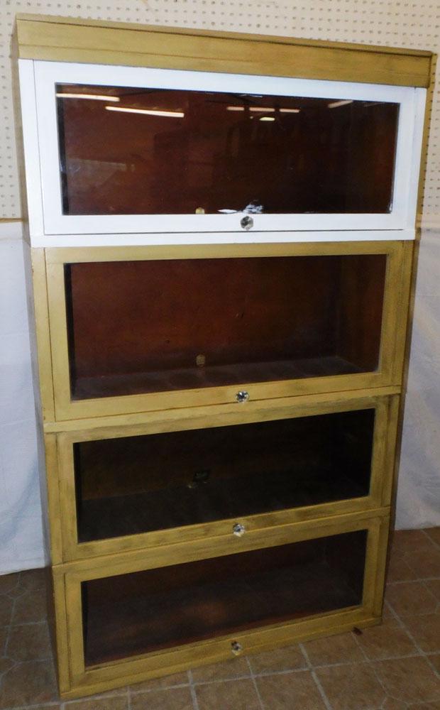 4 Section Painted Barrister Bookcase (1 of 5)