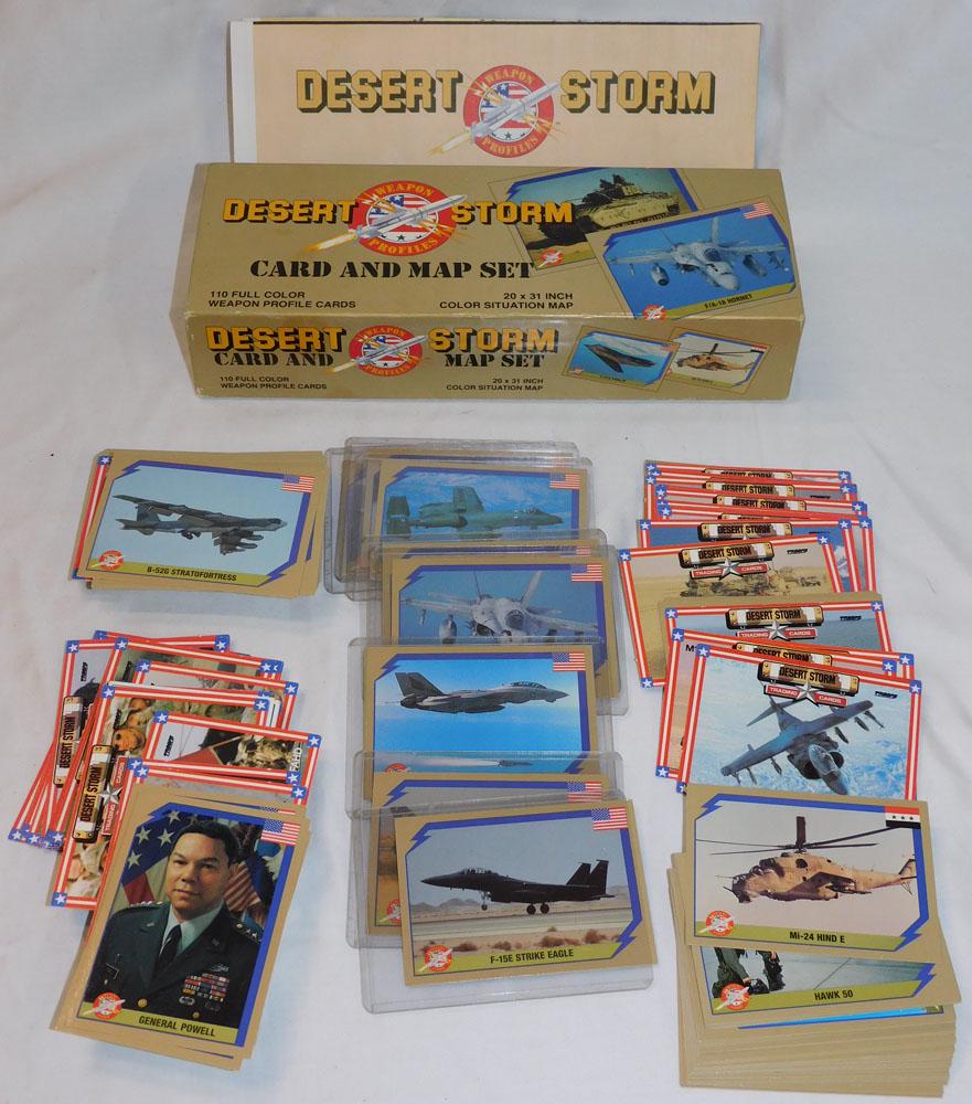 Lot of Vintage Desert Storm Cards, Map, & Original Box (1 of 5)