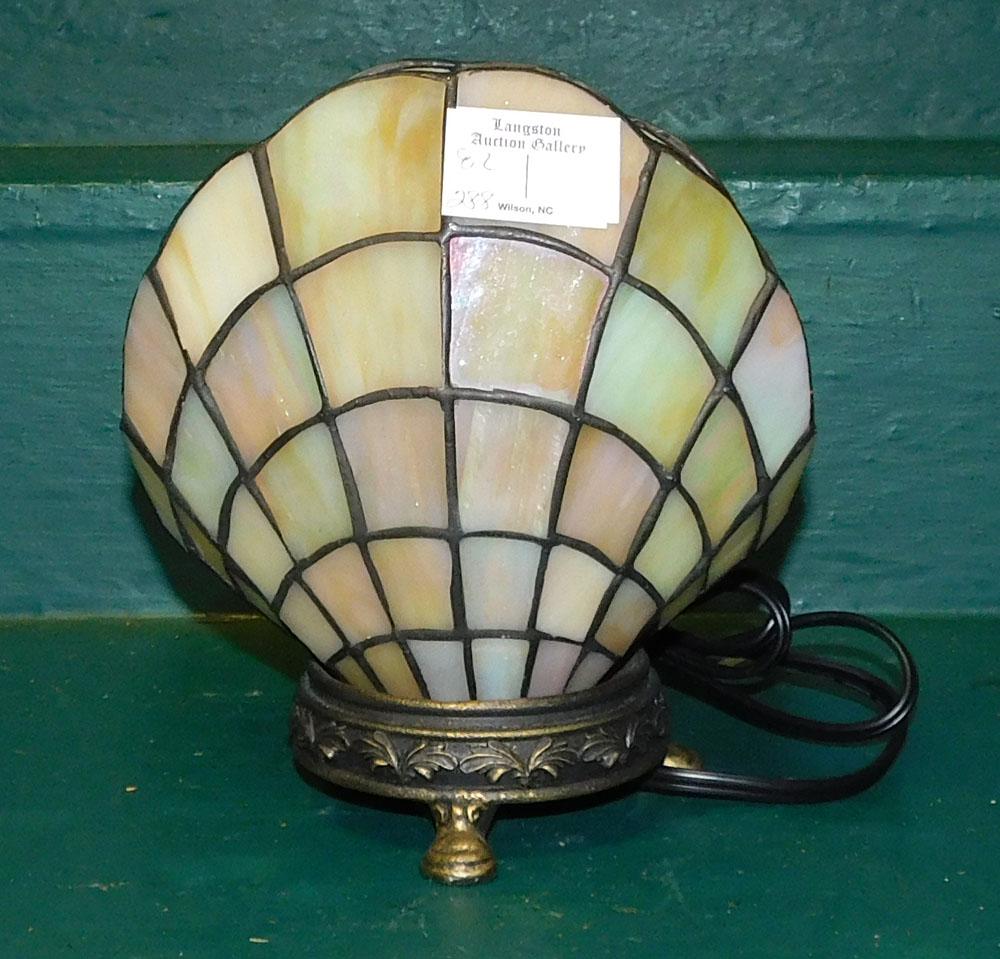 Leaded Glass Lamp: Leaded Glass Lamp. 7 1/2" H