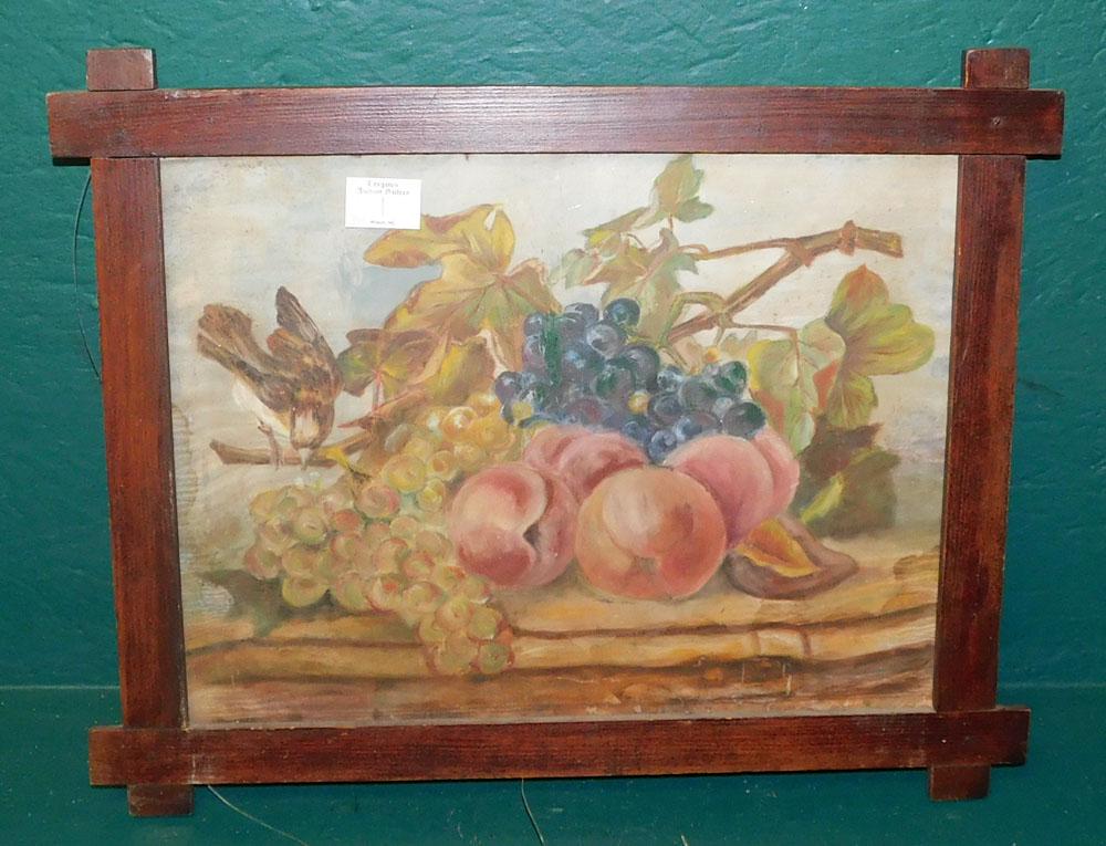 Still Life on Fabric in Walnut Stick Frame (1 of 2)