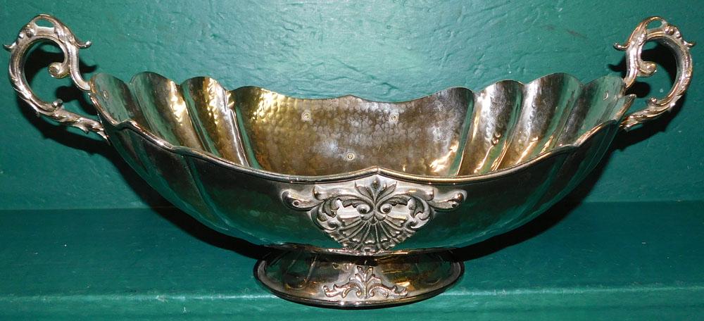Maitland Smith Silver Plate Two Handle Bowl (#0067) on Sep 05, 2022