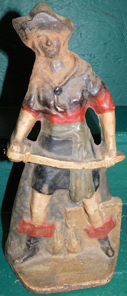 Cast Iron Pirate Door Stop: Cast Iron Pirate Door Stop. 13 1/2" H