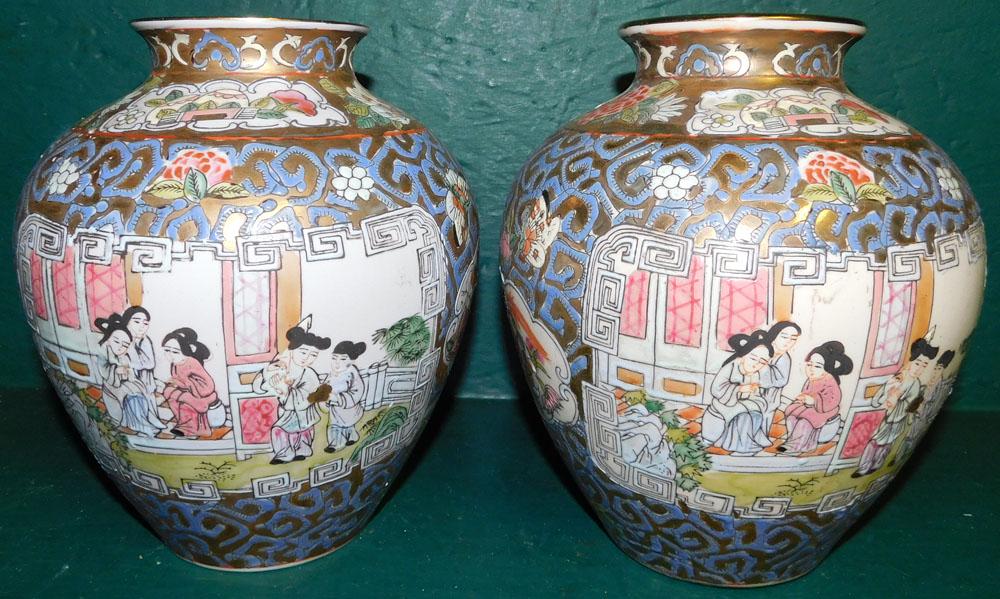 Pair of Oriental Porcelain Vases (1 of 4)