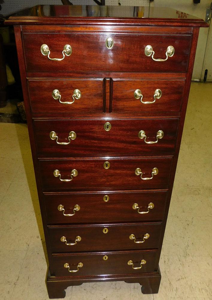 Mahogany 7 Drawer Lingerie Chest by Henkel Harris: Mahogany 7 Drawer Lingerie Chest by Henkel Harris . 22" W 16 1/4" D 52 3/4" H