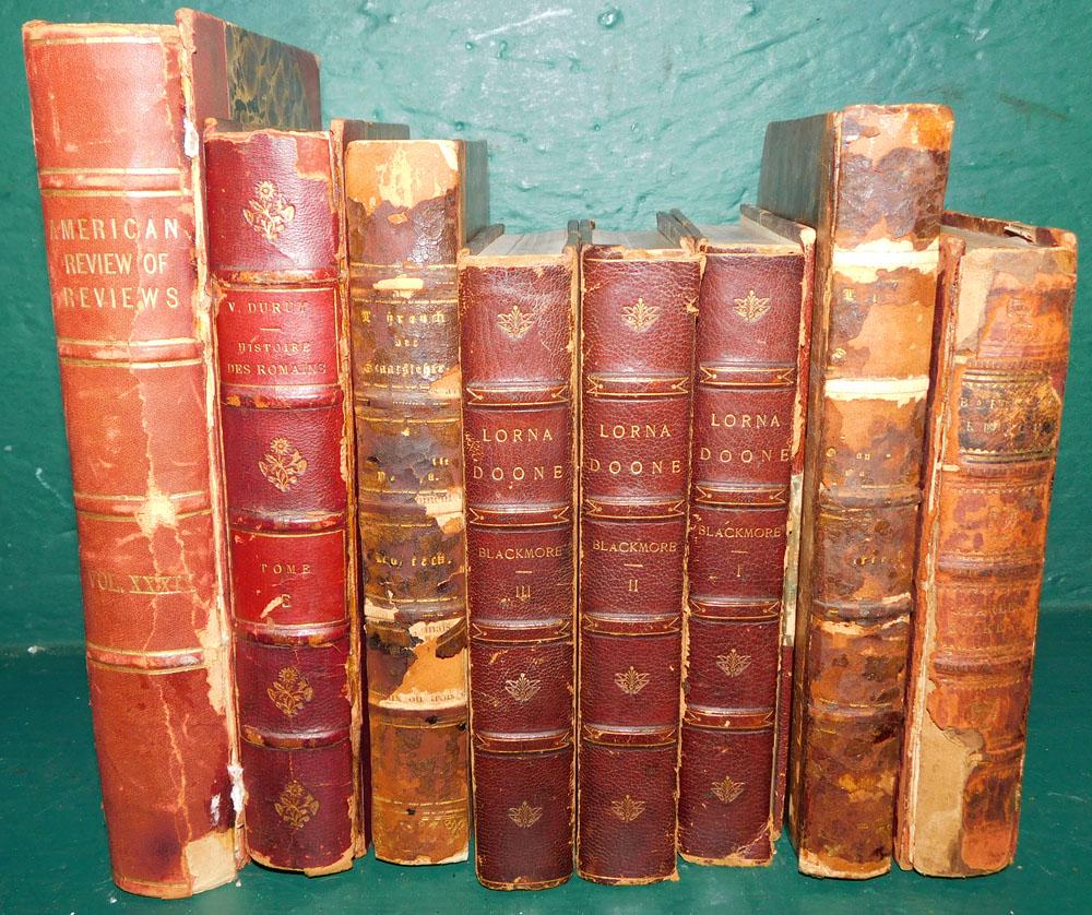 Lot Antique Leather Bound Books (As Is) (1 of 7)