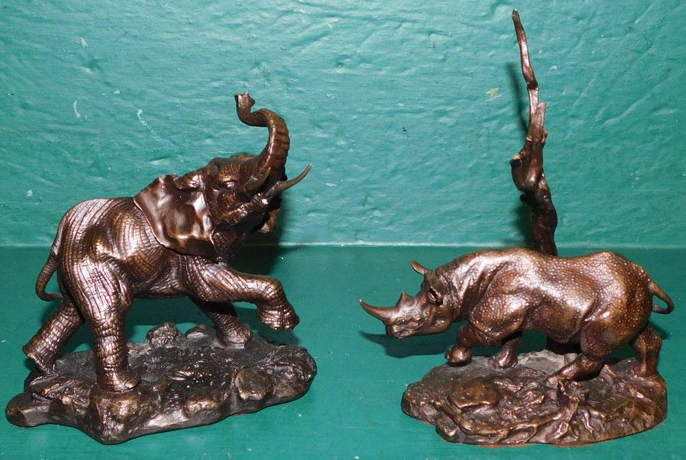 Two Bronze Sculptures By Franklin Mint: Two Bronze Sculptures By Franklin Mint. Up to 6 1/2" H