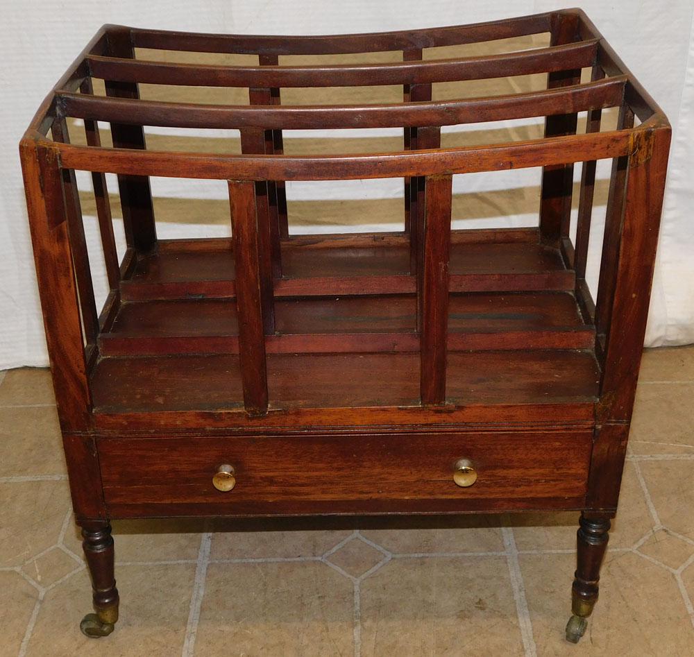 19th C Mahogany Canterbury: 19th C Mahogany Canterbury. 18" W 13 1/2" D 19" H