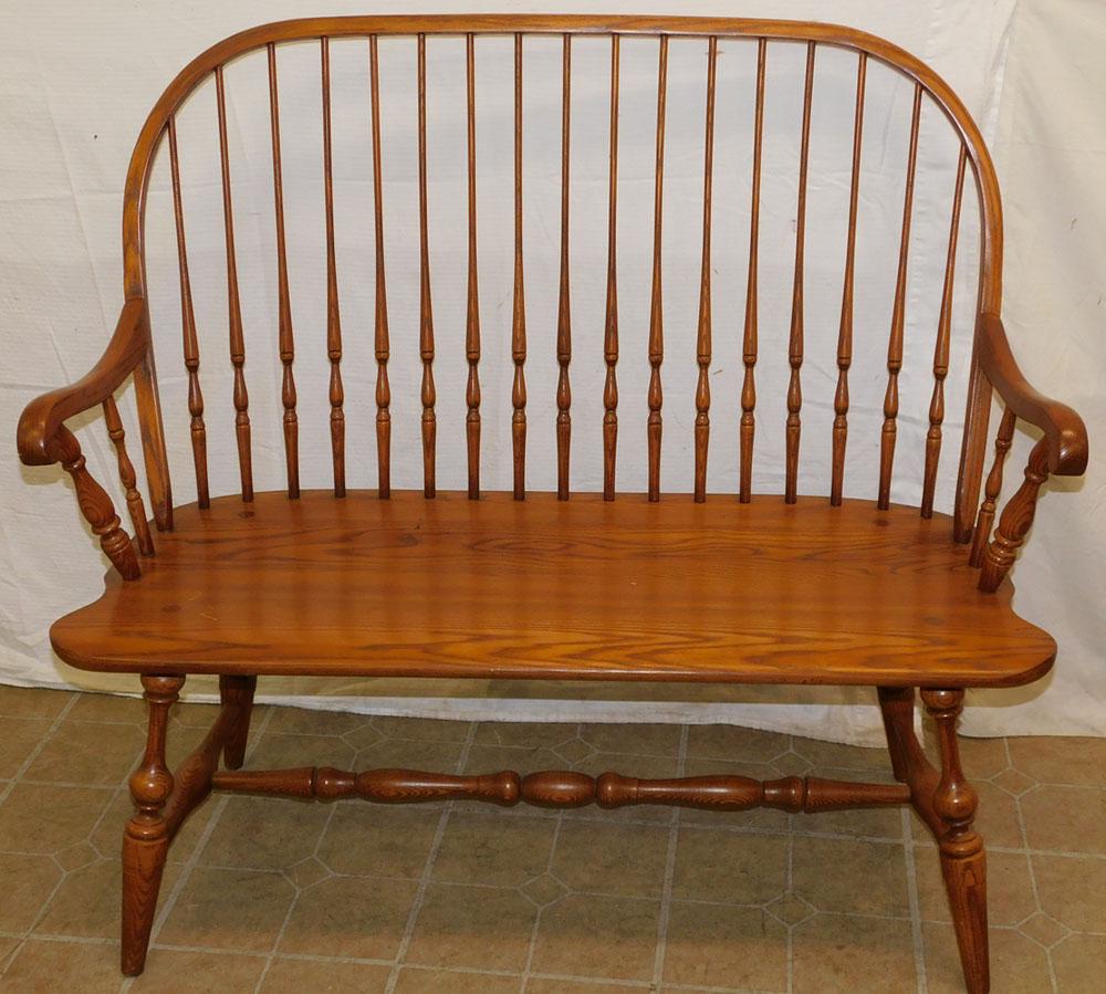 Chestnut Windsor Style Bench (1 of 3)