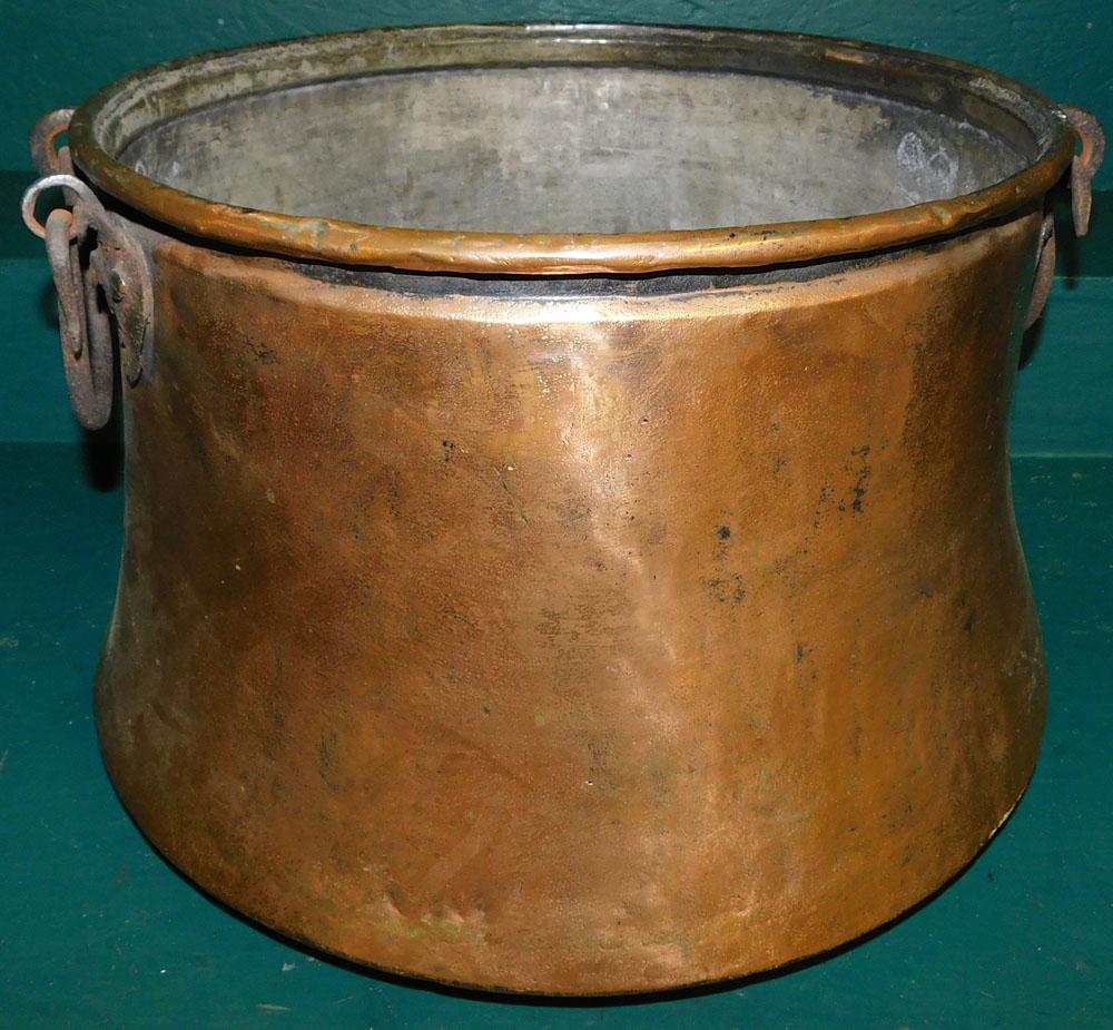 Antique Copper Pot with Wrought Iron Handle (1 of 3)
