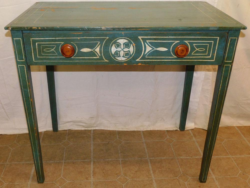 Painted Pine Console with 1 Drawer (1 of 4)