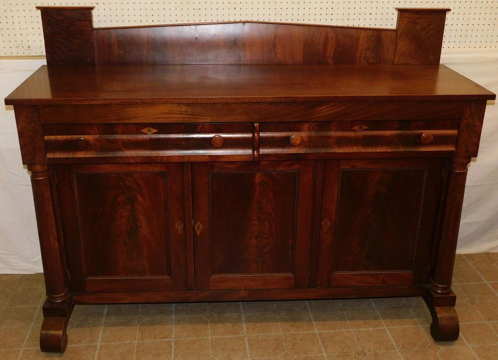 19th C Empire Mahogany Sideboard (1 of 6)