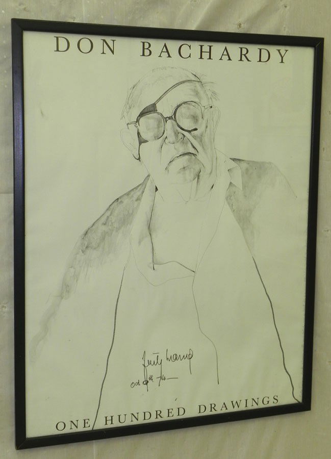 Poster of Fritz Long signed by Don Bachardy: Poster of Fritz Long signed by Don Bachardy, personalized 1984 (one of 100) (24" x 30")