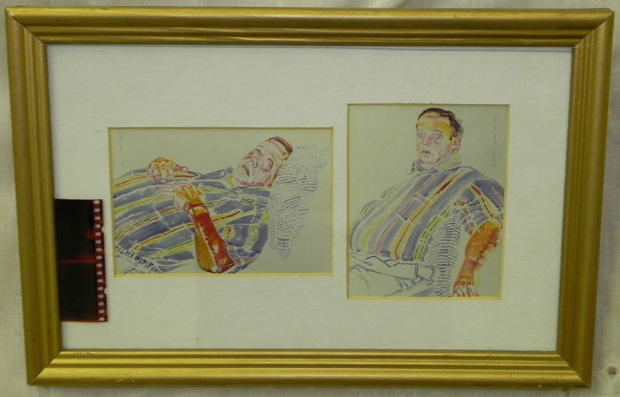 Double photo of Jim Tyndall by Don Bachardy: Framed double photo of Jim Tyndall by Don Bachardy 1996 (13 1/4" x 8 3/4")