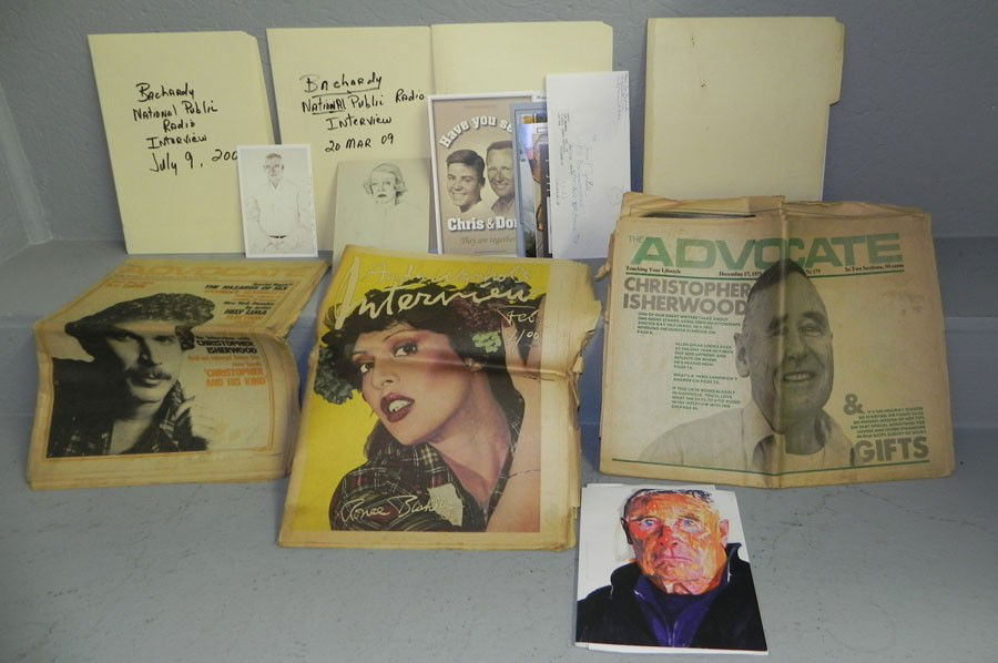 Assorted papers of Don Bachardy & Christopher Ish: Assorted Notes, articles and interviews of Don Bachardy and Christopher Isherwood.