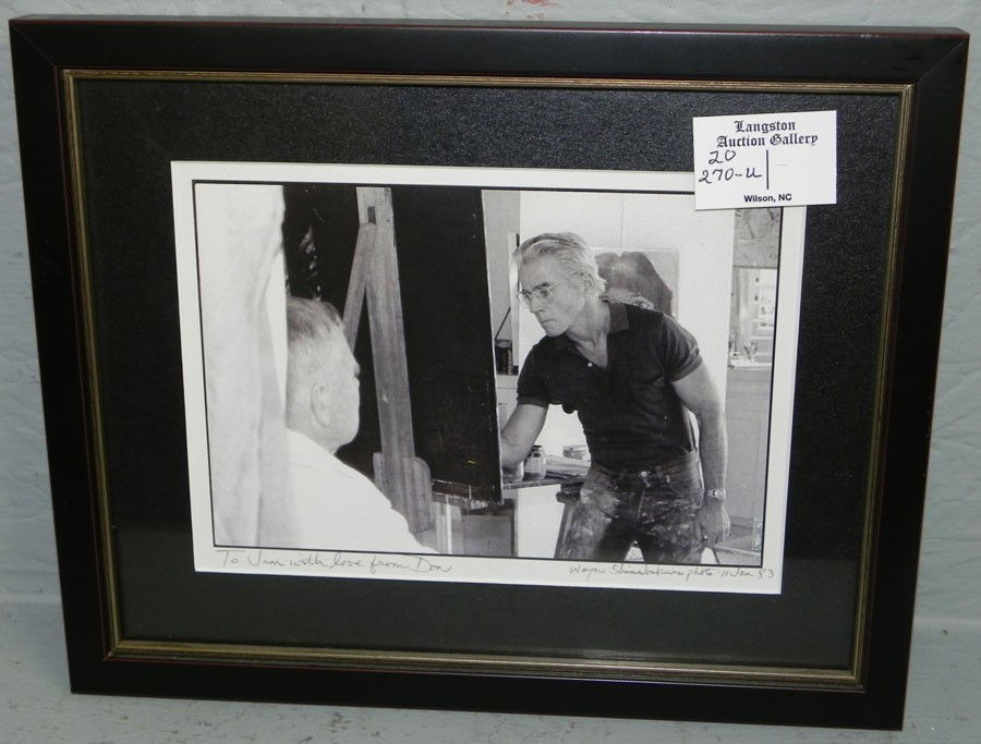 Photo of Don Bachardy with Christopher Isherwood.: Photo of Don Bachardy with Christopher Isherwood. signed