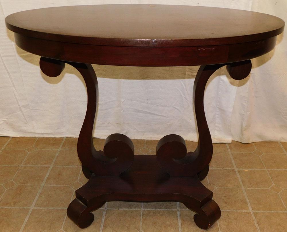 Empire Mahogany Oval Center Table (1 of 3)